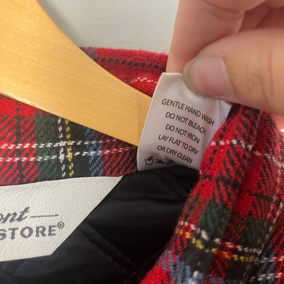 The Vermont Country Store Quilted Plaid Vest Size L Side Pockets wool blend - Picture 4 of 7